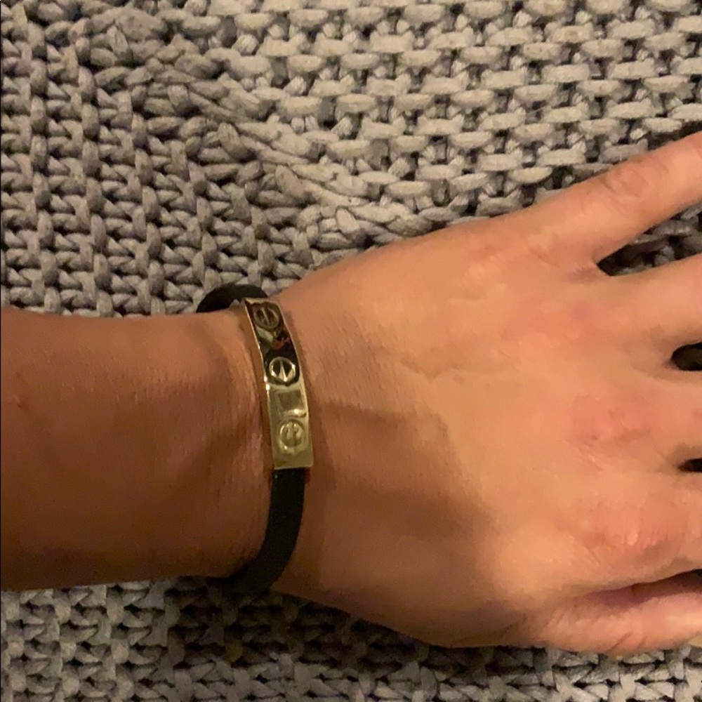 Gold and brown bracelet